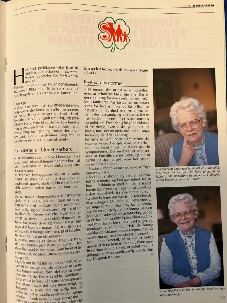 Elisabeth Knudsen i interview til Sygeplejersken nr-14/87, side 2