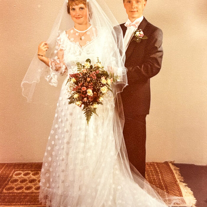Vivi Stender og Per Palmkvist Knudsen blev gift 27 juli 1985 i Sionskirken i København