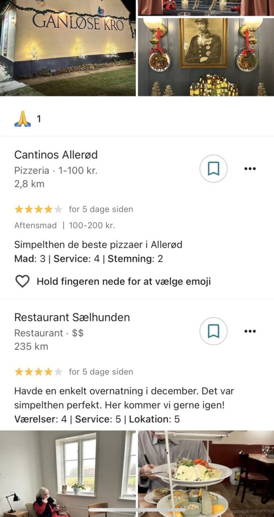 Klip fra skærmbillede fra Google Maps